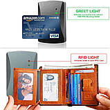 Чоловічий гаманець із натуральної шкіри. Шкіряний гаманець чоловічий портмоне зі шкіри Коричневий, фото 9