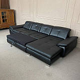 Кутовий розкладний диван в шкірі, фото 5