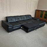 Кутовий розкладний диван в шкірі, фото 8