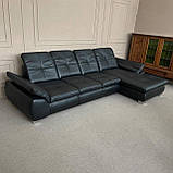 Кутовий розкладний диван в шкірі, фото 2