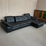 Кутовий розкладний диван в шкірі, фото 6