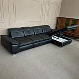 Кутовий розкладний диван в шкірі, фото 7
