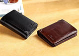 Чоловічий гаманець із натуральної шкіри. Шкіряний гаманець чоловічий портмоне зі шкіри Коричневий, фото 6