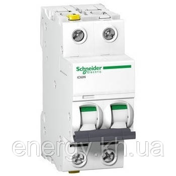 Автоматичний вимикач Schneider Acti9 iC60N 2Р 16А B