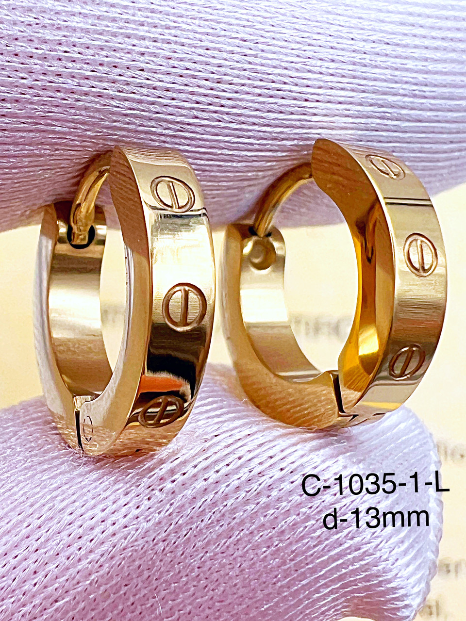 Сережки Stainlees Steel преміум (14-К)