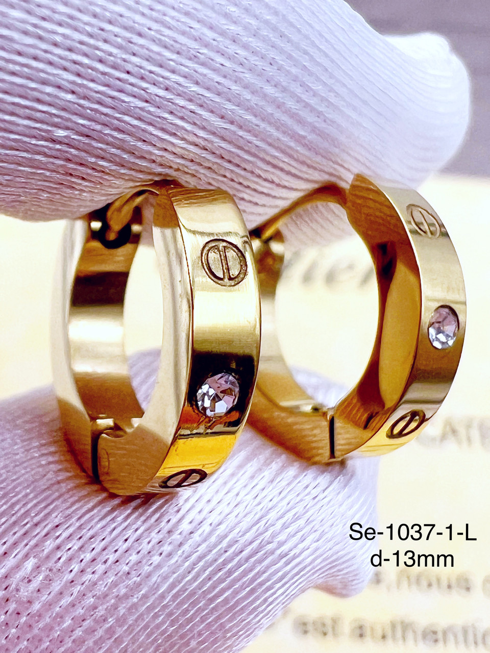 Сережки Stainlees Steel преміум (14-К)