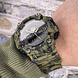 Тактичний багатофункціональний годинник Patriot 001 Camo Green Gold Ukraine + Коробка, фото 4