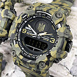Тактичний багатофункціональний годинник Patriot 001 Camo Green Gold Ukraine + Коробка, фото 7