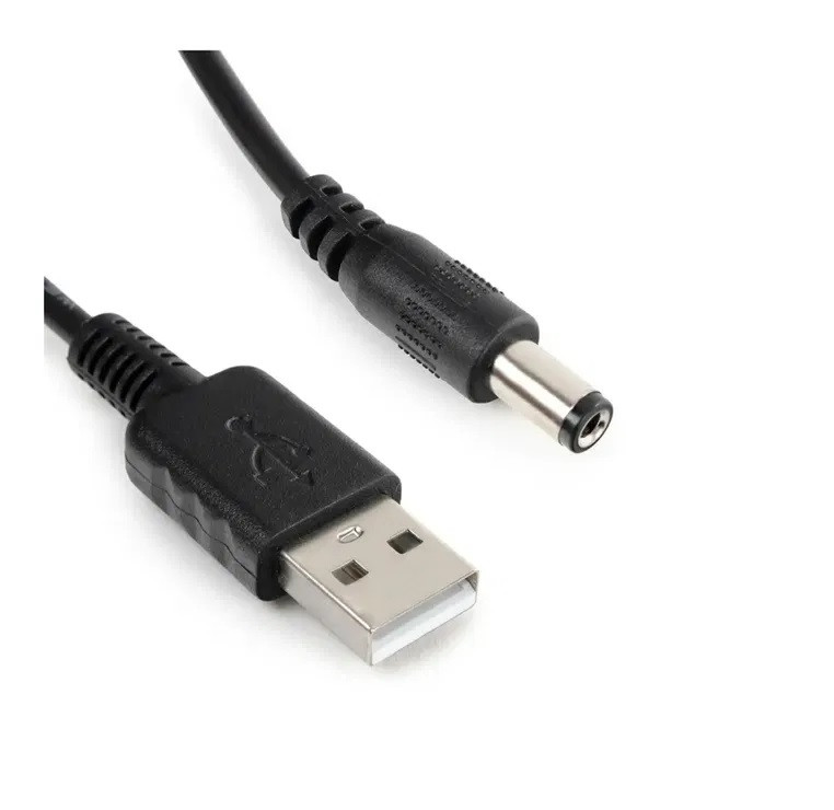 Шнур (кабель) питания USB - DC 2,1/5,5 для подключения от повербанка WIFI Роутера, Терминала ONU - фото 2 - id-p1724634521