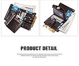 Чоловічий гаманець із натуральної шкіри. Шкіряний гаманець чоловічий портмоне зі шкіри Коричневий, фото 4