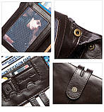 Чоловічий гаманець із натуральної шкіри. Шкіряний гаманець чоловічий портмоне зі шкіри Коричневий, фото 8