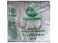 Пакет майка фасовочная 16*30 см Сomserv(100шт) полиэтиленовая для пищевых продуктов фасовка с ручками