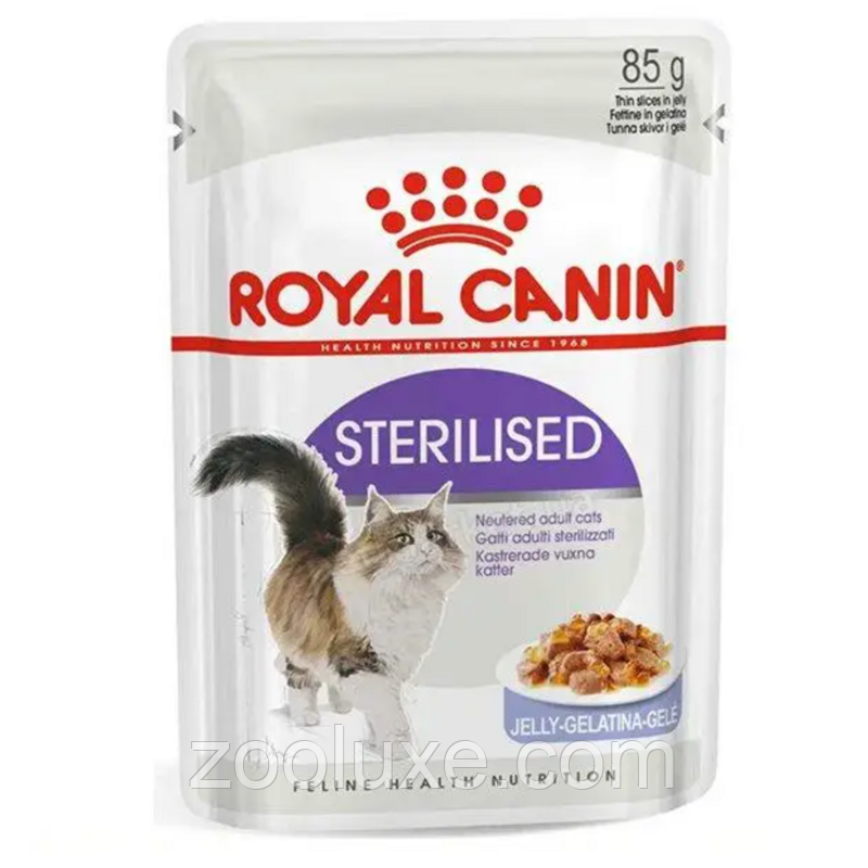 Royal Canin Sterilised Jelly 85 г — вологий корм для стерилізованих кішок у желе