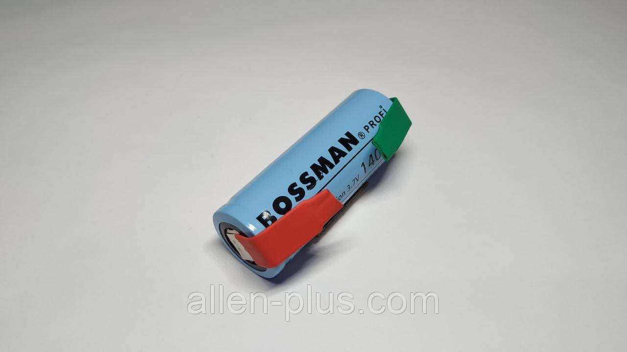 Акумулятор під паяння Bossman Profi 18490 (18500) Li-Ion 1400mAh, технічний