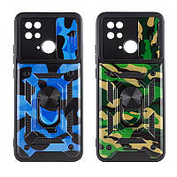 TPU+PC чохол Camshield Military для Xiaomi Redmi 10A з шторкою для камери (Різні кольори)