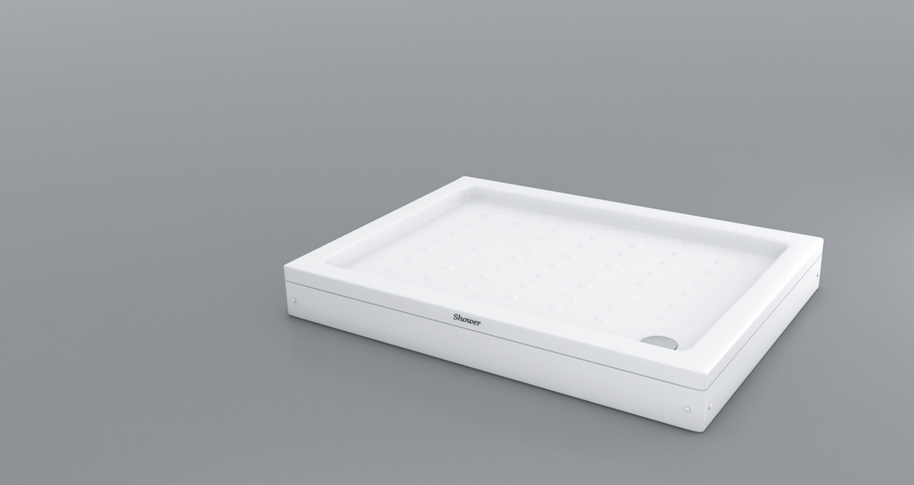Душовий піддон 100*80*18 см акриловий прямокутний з панеллю Beta Shower (Туреччина)