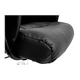 Крісло керівника офісне Конгрес Richman хром шкірозамінник чорний, фото 7