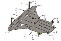 Защита двигателя для AUDI A4 2007-2011 двигатель + КПП + радиатор, Объём двиг.-1,8; 2,0TFSI; / на Ауди A4,