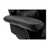 Крісло керівника офісне Конгрес Richman хром шкірозамінник чорний, фото 8