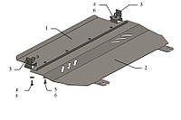 Защита двигателя для CITROEN DS3 2010- двигатель + КПП + радиатор, Объём двиг.-1,6 / на Ситроэн DS3, Арт: