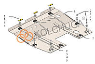 Защита двигателя для FIAT Scudo 2007-2016 двигатель + КПП, Объём двиг.-2,0 HDI / на Фиат СКУДО, Арт: 1.0764