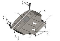 Защита двигателя для FORD Fiesta 2008- двигатель + КПП + радиатор, Объём двиг.-все / на Форд Фиеста, Арт: