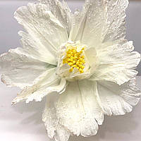Цветок Тюльпан для декора, большой, цвет - белый теплый