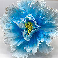 Цветок Тюльпан для декора, большой, цвет - голубой