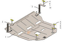 Защита двигателя для KIA Sportage 2016- двигатель + КПП, Объём двиг.-2,4i / на Киа Спортейдж, Арт: 1.0985