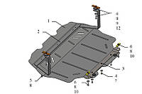 Защита двигателя для VW Golf 2008-2012 двигатель + КПП + радиатор, Объём двиг.-все / на Фольксваген Гольф,