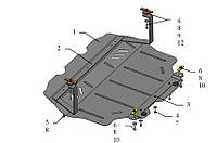 Защита двигателя для VW Golf 2003-2008 двигатель + КПП + радиатор, Объём двиг.-все / на Фольксваген Гольф,