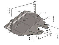 Защита двигателя для VW Polo 2009- двигатель + КПП + радиатор, Объём двиг.-1,4; 1,6; / на Фольксваген Поло,