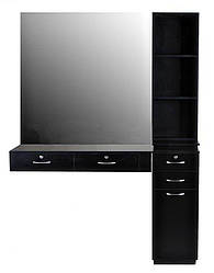 Робоче місце перукаря дзеркала для перукарні VM712 Перукарські дзеркала з тумбою для візажистів