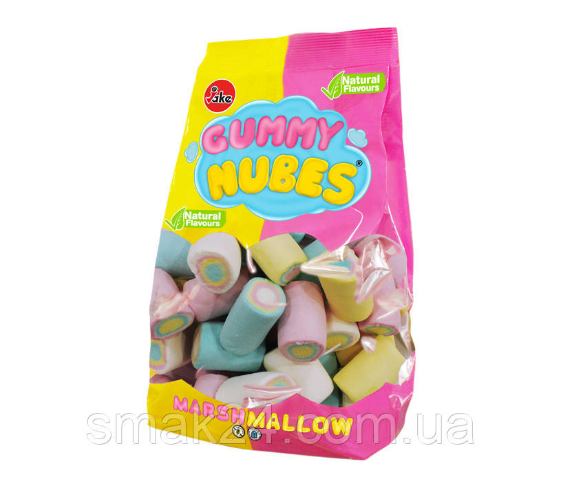 Зефір Маршмелоу "Райдуга" БЕЗ ГЛЮТЕНА І ЛАКТОЗИ Gummy Nubes Marshmallow Rainbow 500 г Іспанія