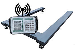 Палетні бездротові ваги на 300 кг (800х1200мм)від виробника Горизонт,калькулятор,серія «СТАНДАРТ»