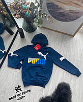 Дитяче синє спортивна худі Puma на хлопчиків 7-8-9- 11-12 років