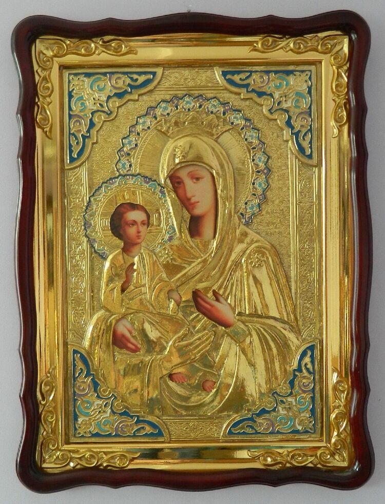 Ікона Богородиці «Троєручиця» риза, 80×60см, фото 1