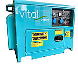 Дизельний генератор Vital power (7 кВт), фото 3