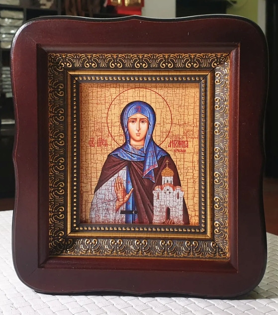 Ікона Святої Ангеліни іменна 20х18см, фото 1