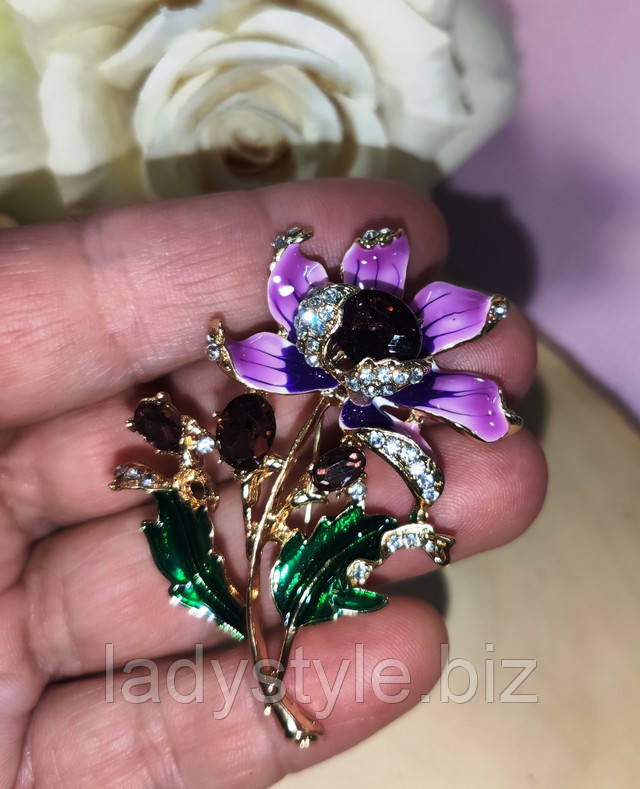 Брошка- кулон цветок