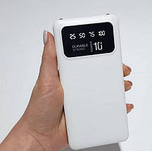 Портативний зарядний пристрій LINKAGE LKP-26 10000 mAh, Повербанк на 2 USB-виходи, Powerbank Білий, фото 4