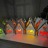 Новорічний підсвічник білий Нічник "Олени" Розмір:12*8*8 см, фото 6