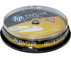 DVD+R диски для відео Hewlett-Packard Cake box 10