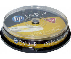 DVD+R диски для відео Hewlett-Packard Cake box 10