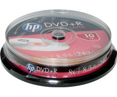 DVD+R диск для видео Hewlett-Packard 8.5GB DL Cake box 10 - фото 1 - id-p22183357