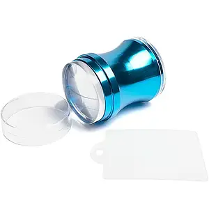 Силіконовий штамп великий + 2 пластини, Blue