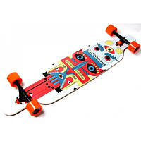 Детский деревяный лонгборд Fish Skateboards с принтом Оctopod из канадского клена до 100 кг от 7 лет Art9858
