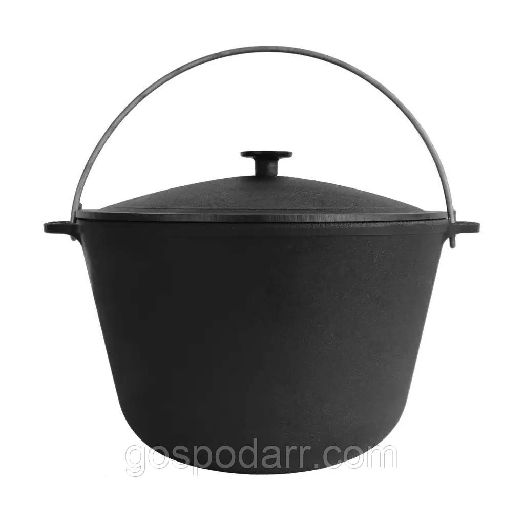 Казан чавунний туристичний з кришкою 6 л BRIZOLL KT06-1