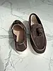 Жіночі демісезонні лофери ShoesBand Темно-коричневі натуральні замшеві на вузьку/середню стопу всередині екокожа 37 (24-24,5 см), фото 7