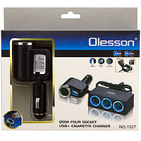 Розгалужувач прикурювача Olesson 1527 USB 12V-24V (120W)